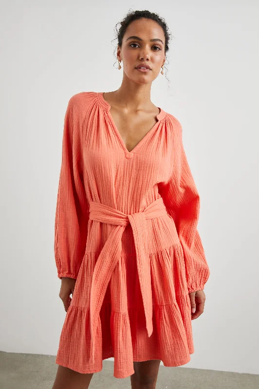 AURETA DRESS - PAPAYA