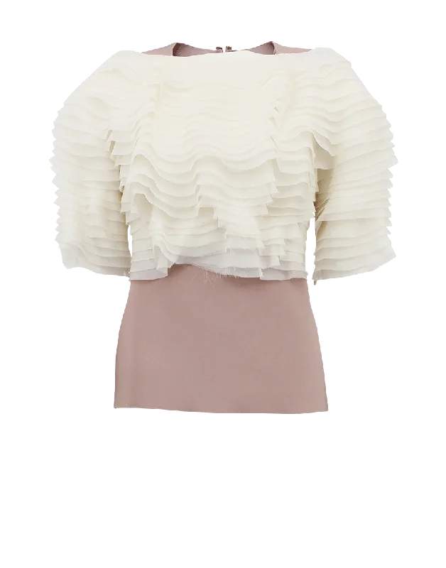 Ruffle Front Blouse