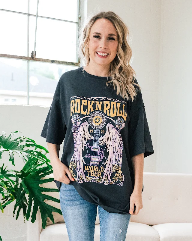 Rock N Roll World Tour 1979 Oversized Tee FINAL SALE