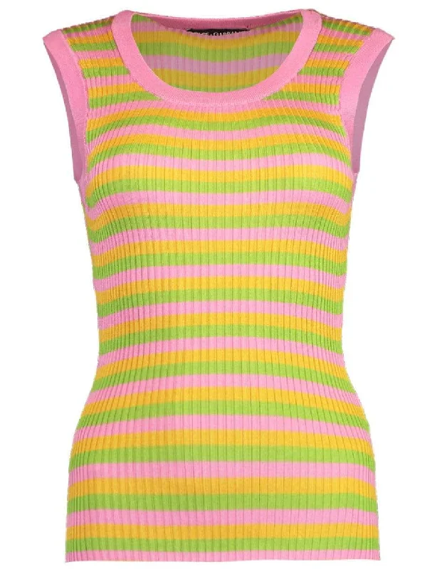 Striped Ribbed Racerback Tank