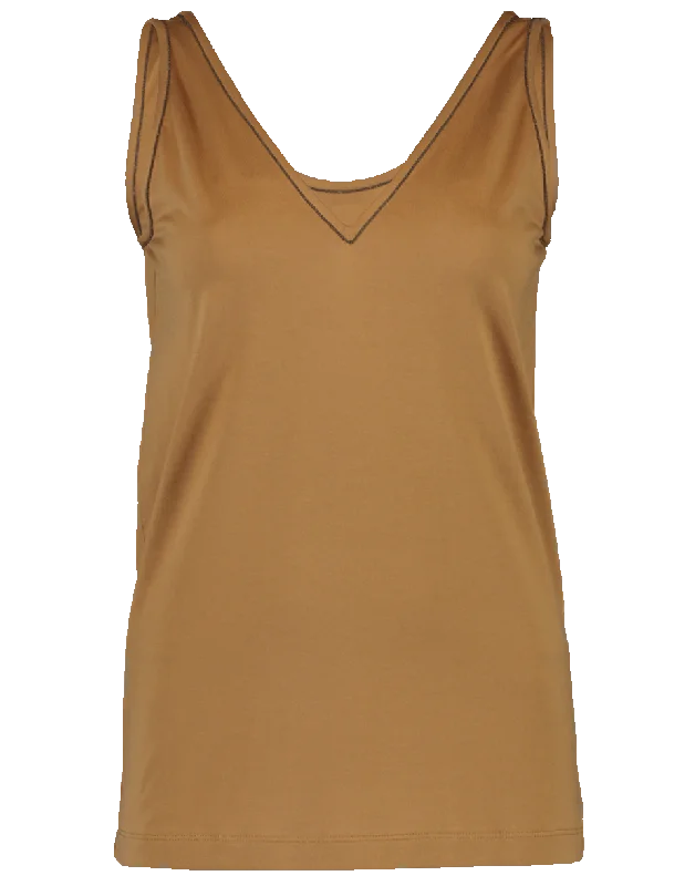 Martini Cotton V Neck Tank Top