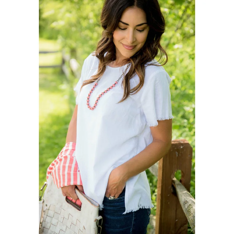 Fringe Trim Blouse