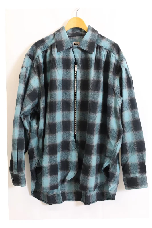 AiE / Z Painter Shirt - FLANNELL PLAID/SAX 