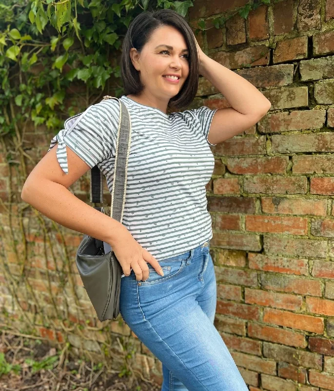 Teal Striped Penelope Tee