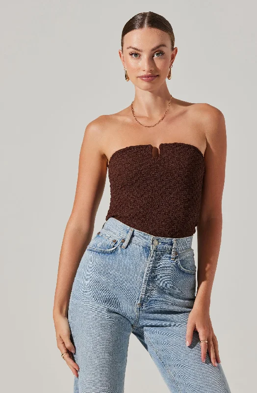 Kenya Textured Strapless Top