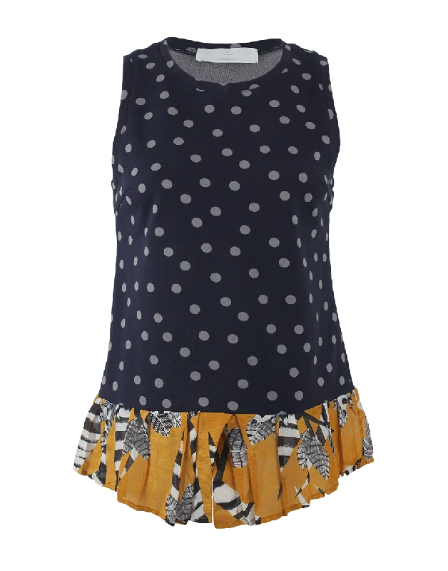 Sleeveless Combo Print Top