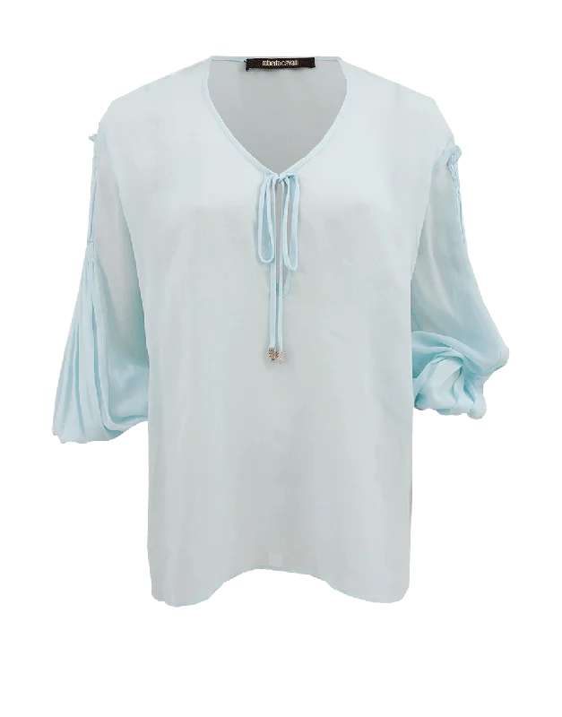 Long Sleeve Tie Blouse