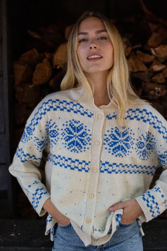 Elin Sweater - Blue/Ivory