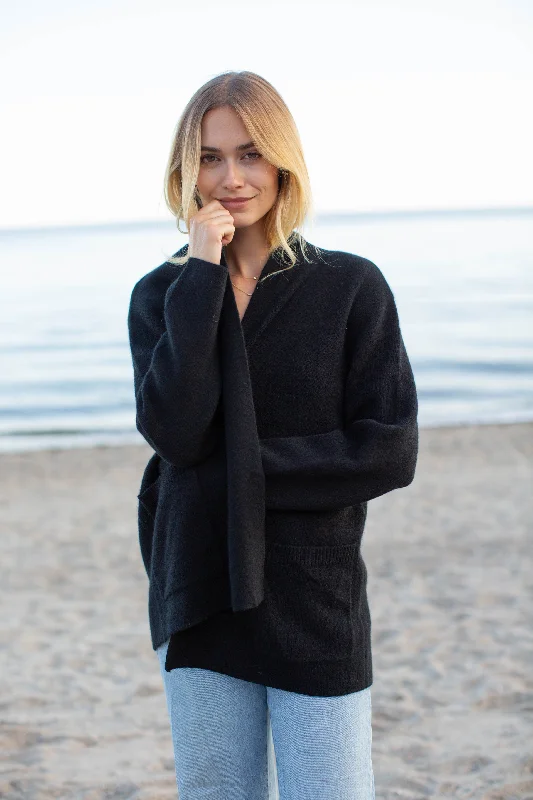 Eliza Cashmere Wrap - Black