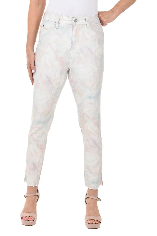 Pastel Petals Denim Twill Ankle Pant