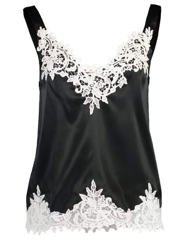 Black and White Lace Cami