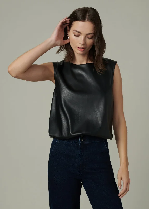 THE MAEVE VEGAN LEATHER TEE