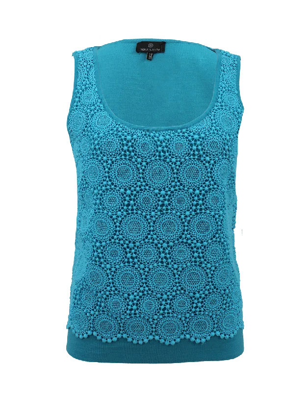 Scoopneck Crochet Tank