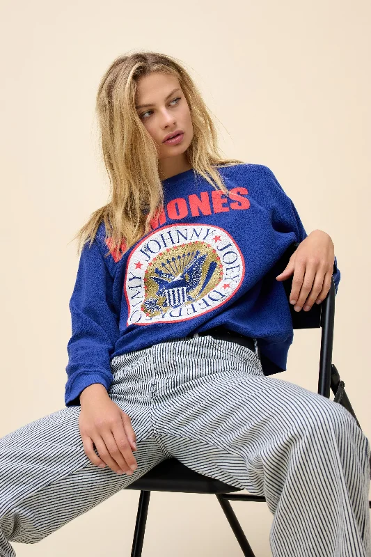 Ramones Gold Seal Reverse Raglan Sweatshirt