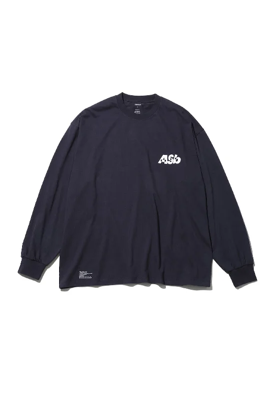 AS×FS / Corporate L/S Tee "Asb" - Navy