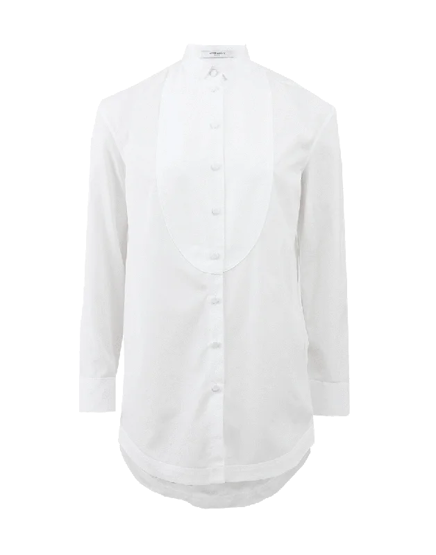 Bibbed Poplin Blouse