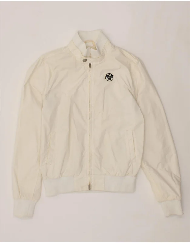 NORTH SAILS Womens Bomber Jacket UK 10 Small Off White