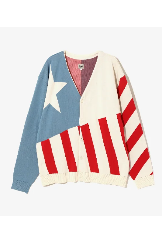 AiE / Knit Cardigan- Stars and Stripes