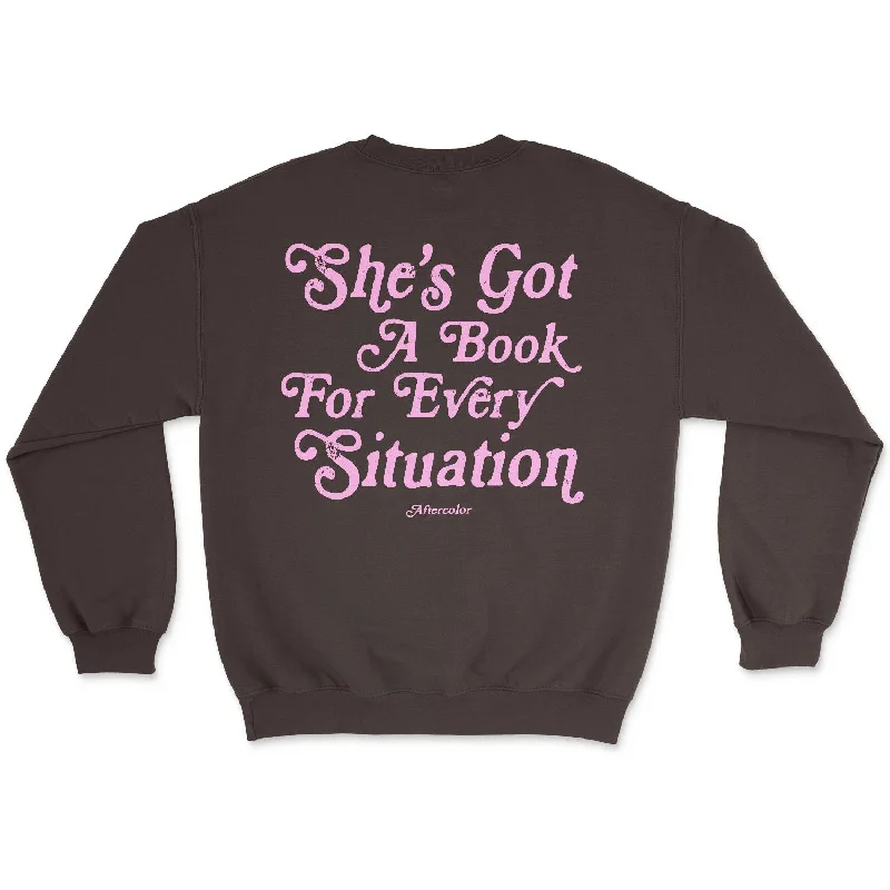 She's Got a Book for every Situation Crewneck Sweatshirt