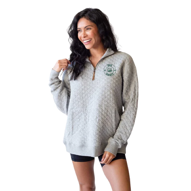 Ohio Bobcats Women's Chicka-D Quilted Quarter-Zip