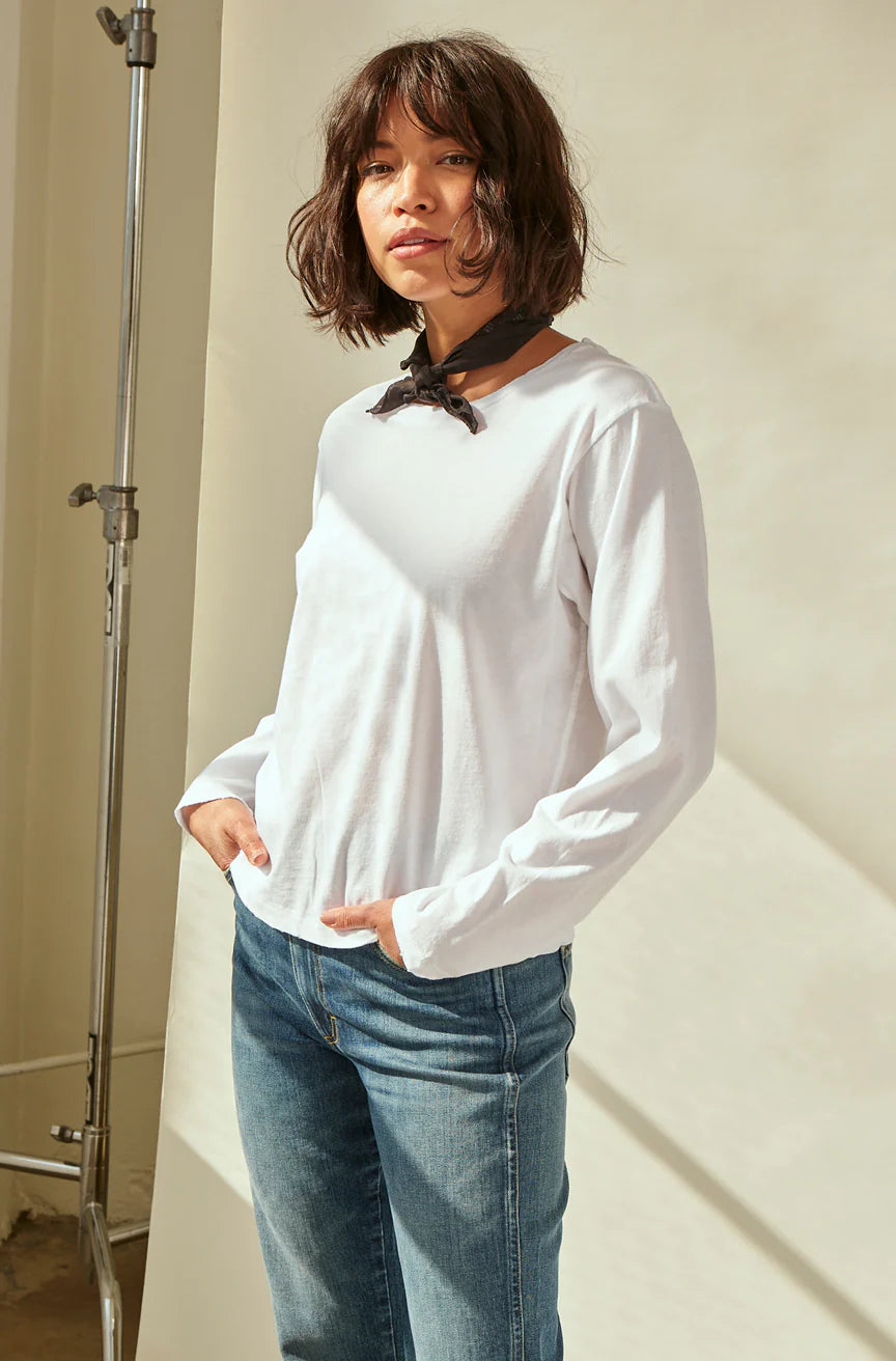 Amo L/S Classic Tee White