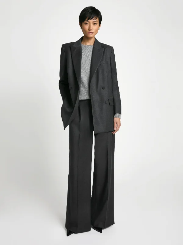 Flannel wide leg pant