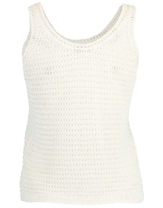 White Crochet Tank