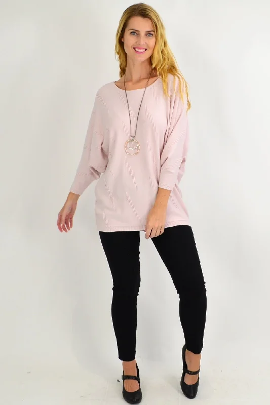 Pink Batwing Super Soft Winter Knit Tunic