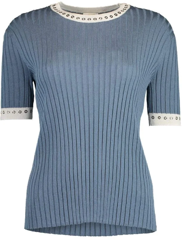 Short Sleeve Knit Crewneck Top