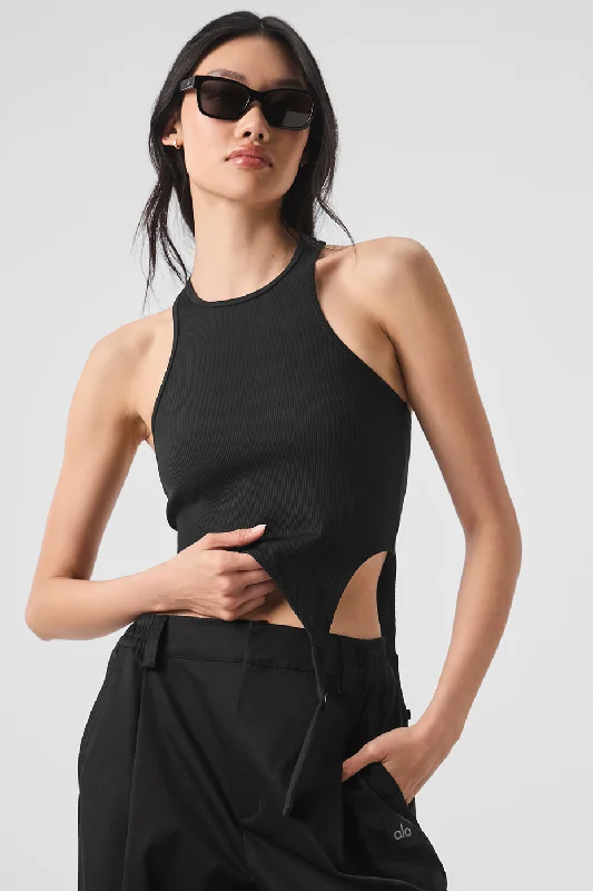 Alosoft Ribbed Revelation Tank - Black