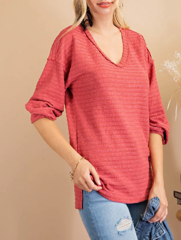 Keep It Sweet V-Neck Long Sleeve