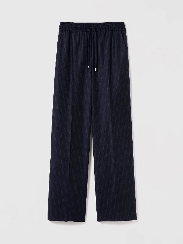 Flannel drawstring pant