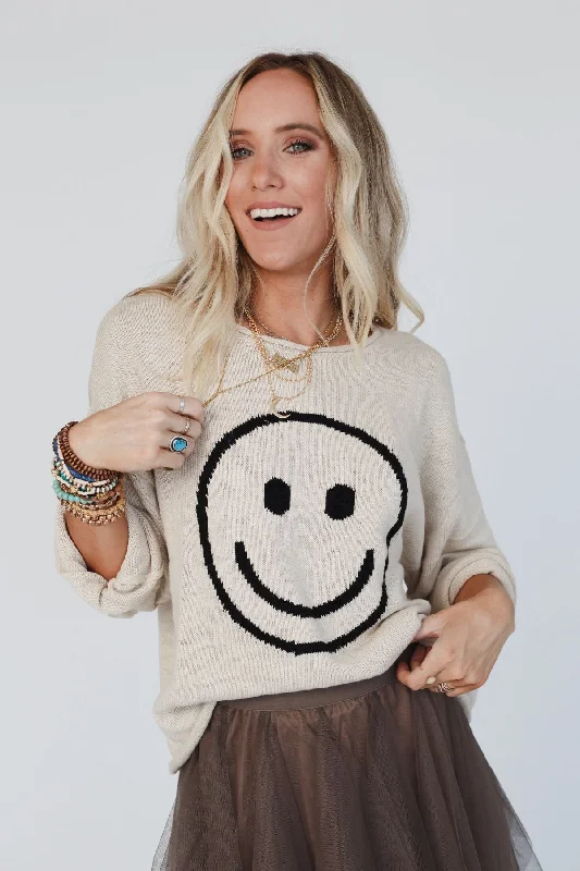 Made You Smile Sweater - Ivory