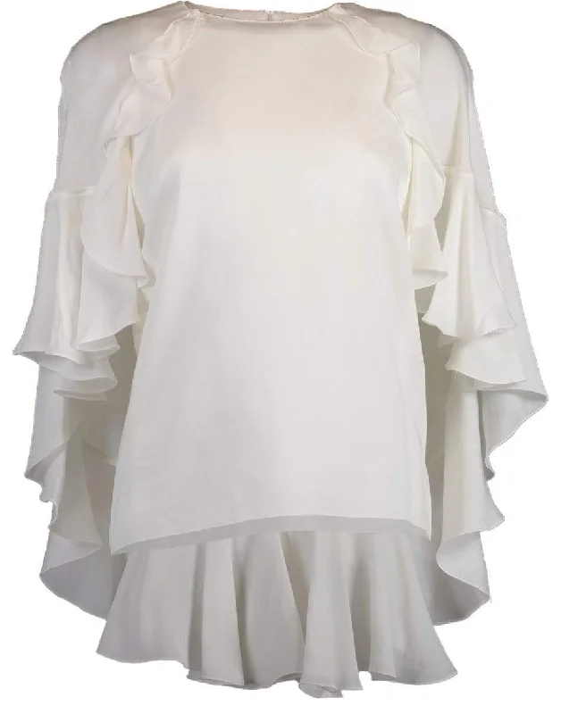 Ruffle Cape Blouse