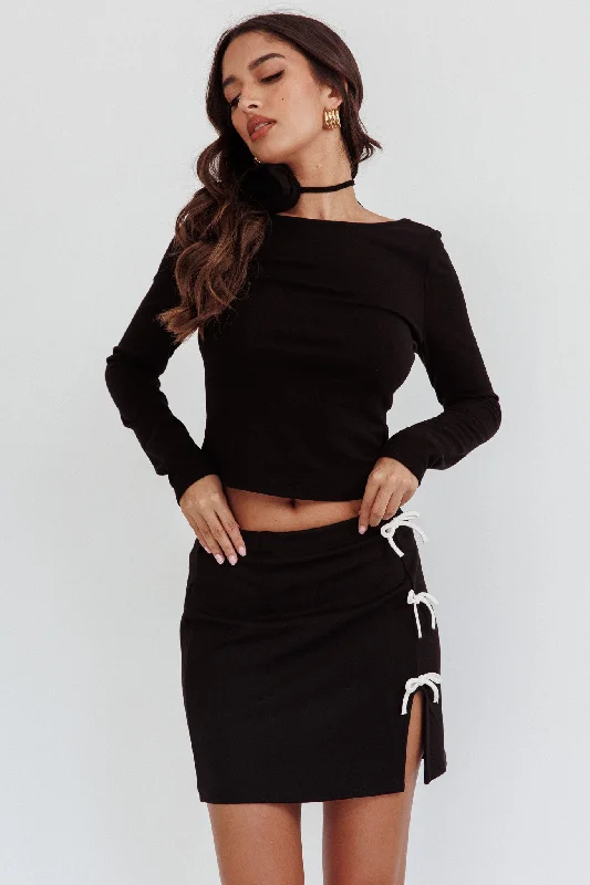 Higher Power Low Back Top Black