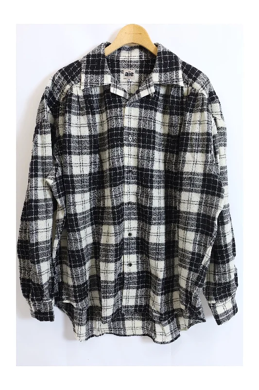 AiE / PAINTER SHIRT - GAUZE PLAID/GRAY