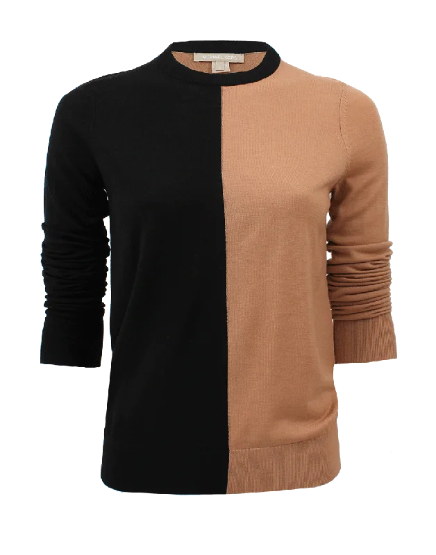 Long Sleeve Colorblock Crewneck