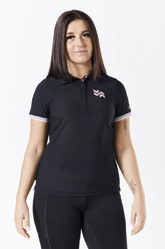 Firefoot Bempton Polo Shirt Ladies Black/Pink