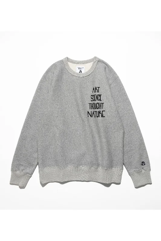 TACOMA FUJI RECORDS / Art Science Thoughts Nature SWEATSHIRT designed by Yachiyo Katsuyama - Heather Gray