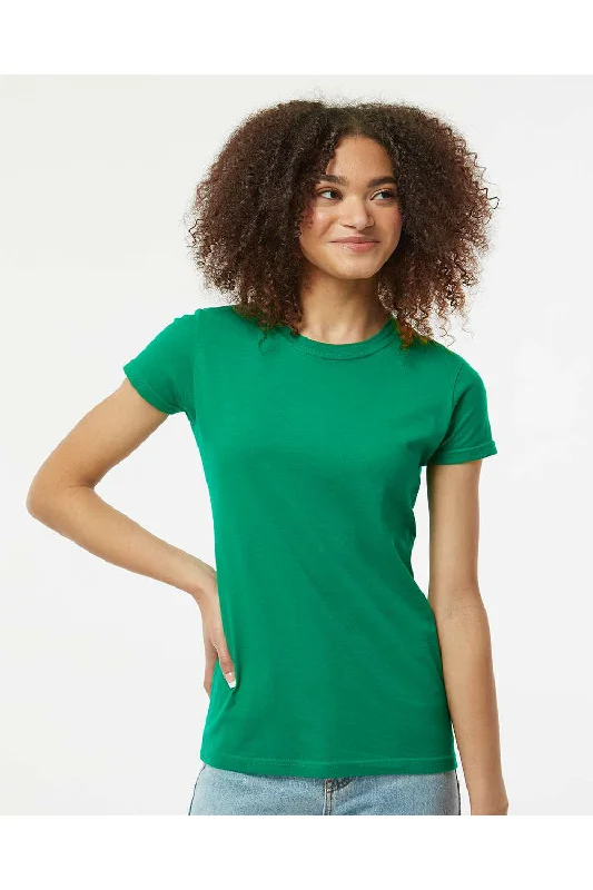 Tultex Womens Fine Jersey Slim Fit Short Sleeve Crewneck T-Shirt - Kelly Green